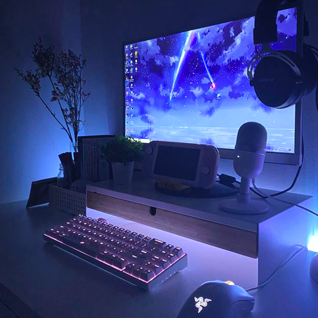 Close up view of professional audio mixer and setup layout